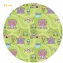 Large and soft round kids rug